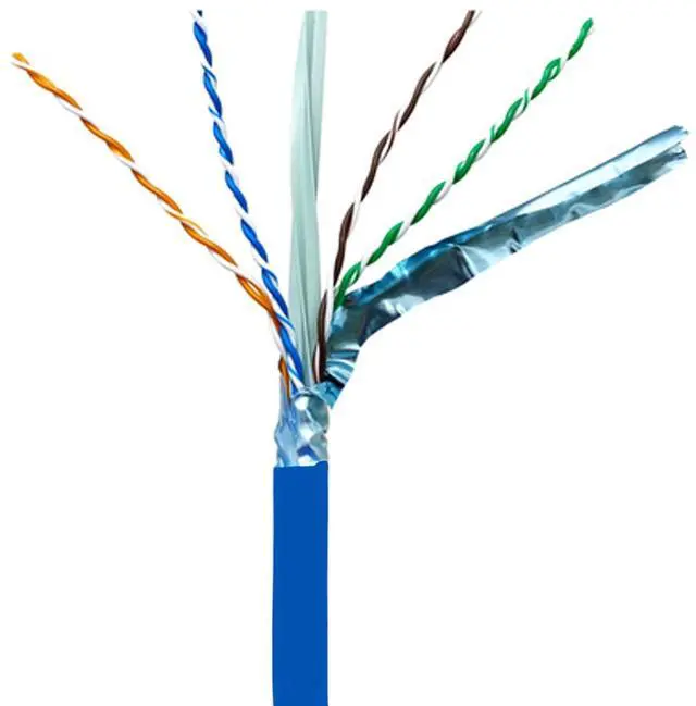 Alt view image 2 of 5 - Elite Cat6A Shielded Riser (CMR), 1000ft, FTP 23AWG, Solid Bare Copper, 650MHz, 10Gb Speeds, UL Listed, UL-LP Certification, Higher Performance PoE, Bulk Ethernet Cable Reel, Blue