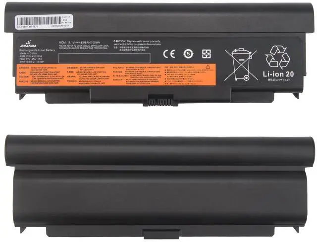 Alt view image 4 of 5 - A AMANDA 9 Cell 57++ New Battery Replacement for Lenovo ThinkPad T440P T540P W540 W541 L440 L540 45N1152 45N1153 0C52864 11.1V 8960mAH1