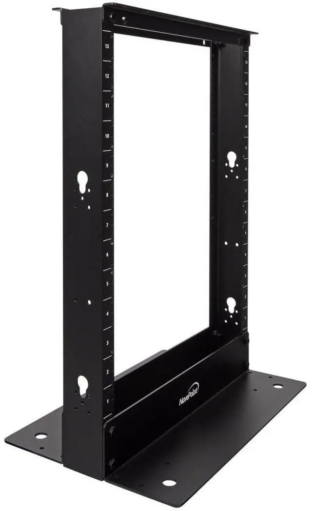 Main image of NavePoint 13U 2 Post Open Frame Server Rack for 19 Inch Equipment, AV, Networking, Data & IT Devices, 2-Post Rack 13U 661lbs Weight Capacity, Black