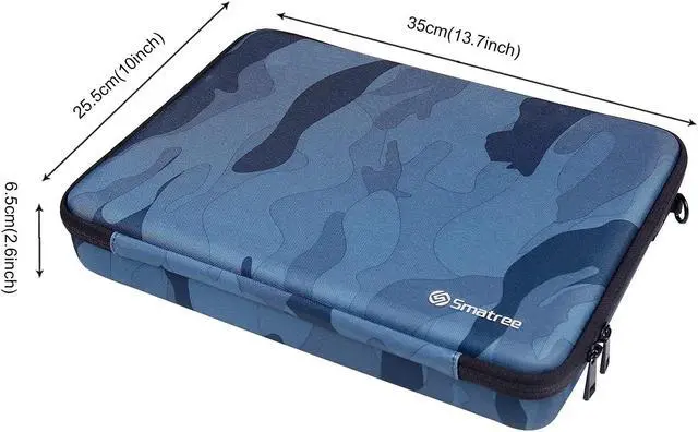 Alt view image 3 of 5 - Smatree Hard EVA Laptop Shoulder Bag for 14.2 inch MacBook Pro M4/M3/M2 2024/2023/2021/A2918/A2992/A2779/A2442,13.6 inch MacBook Air 2024/2022/A3313,14 inch MacBook Pro/Air Organizer Bag(Navy Blue)