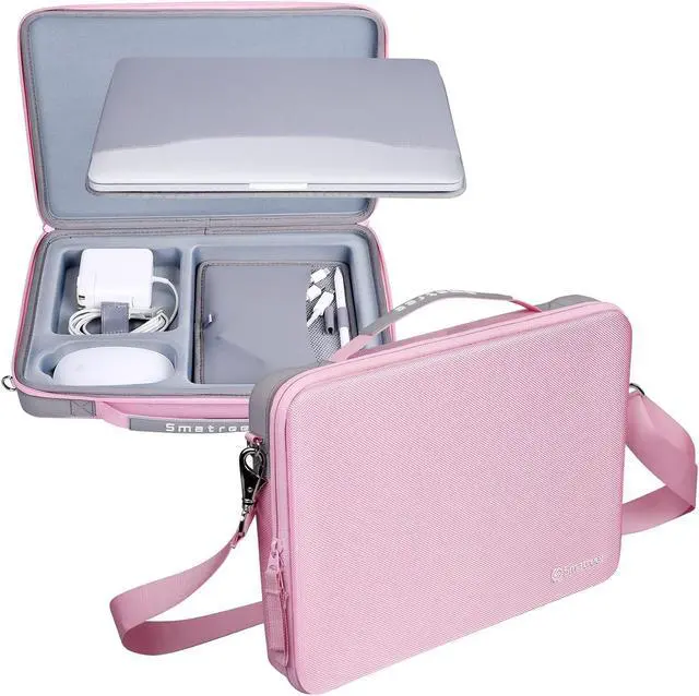 Main image of Smatree Hard Shell Carrying Case Compatible for 13inch MacBook Air M4 2025/2024/2022 A3313/A2681, 13inch iPad Air M3 2025,iPad Pro M4 2024, MacBook Pro 2024/2023 A2918/A2992/A2779 14inch, Pink