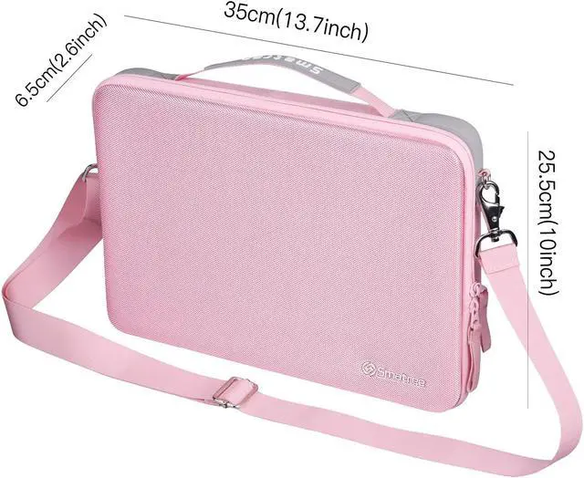 Alt view image 5 of 5 - Smatree Hard Shell Carrying Case Compatible for 13inch MacBook Air M4 2025/2024/2022 A3313/A2681, 13inch iPad Air M3 2025,iPad Pro M4 2024, MacBook Pro 2024/2023 A2918/A2992/A2779 14inch, Pink