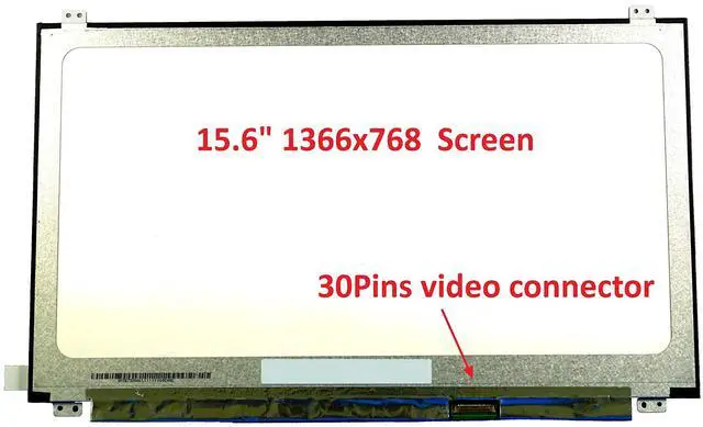Alt view image 3 of 5 - FULLCOM New LCD Replacement Screen 15.6 Inch NT156WHM-N45 (with Brackets) HD 1366x768 30 Pin Matte Compatible with N156BGA-EA3 C1 for Laptop/Display/Screen/LCD Application