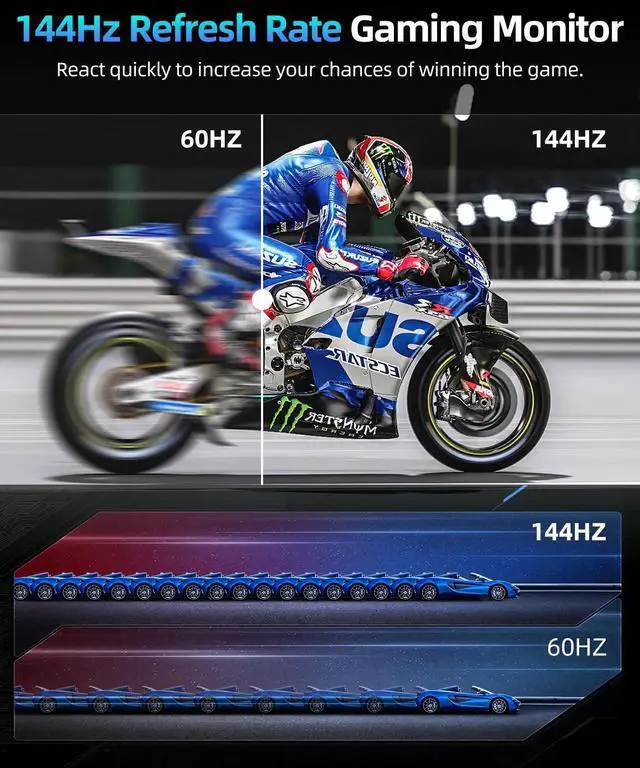 Alt view image 2 of 5 - UPERFECT 18" QLED Portable Monitor, 2K 2560×1600, 144Hz Gaming Display, 500 Nits Brightness, FreeSync HDR, 100% DCI-P3, Ultra-Slim USB-C/HDMI Monitor for Laptop MacBook Phone Game Console, VESA Mount