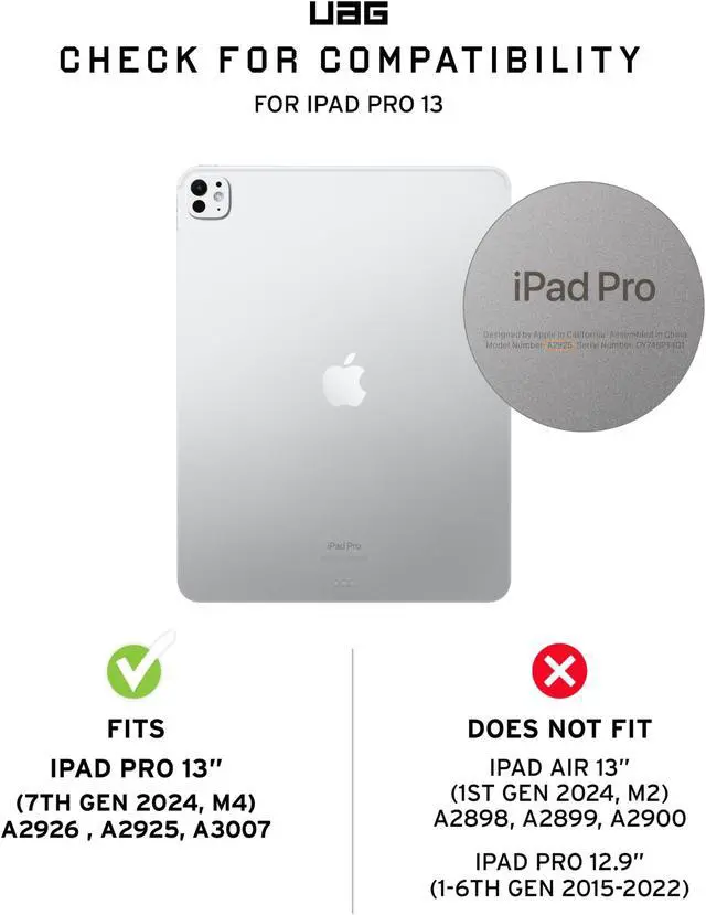 Alt view image 2 of 5 - URBAN ARMOR GEAR UAG Designed for iPad Pro 13" Case (7th Gen, 2024, M4) A2926, A2925, A3007 Adjustable Multi-Angle Viewing Stand Auto Sleep/Wake Folio Cover w/Pencil Holder, Metropolis SE Cloud Blue