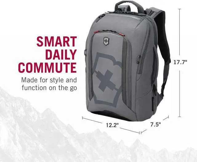 Alt view image 2 of 5 - Victorinox Touring 2.0 Commuter Backpack - Professional, Durable 15" Laptop Backpack for Daily Use - Features Waterproof Pouch - 21 Liters, Light Gray