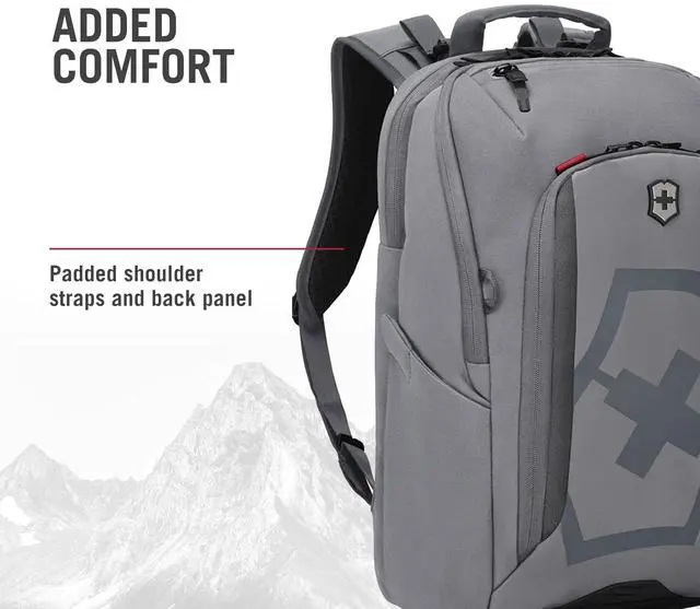 Alt view image 4 of 5 - Victorinox Touring 2.0 Commuter Backpack - Professional, Durable 15" Laptop Backpack for Daily Use - Features Waterproof Pouch - 21 Liters, Light Gray