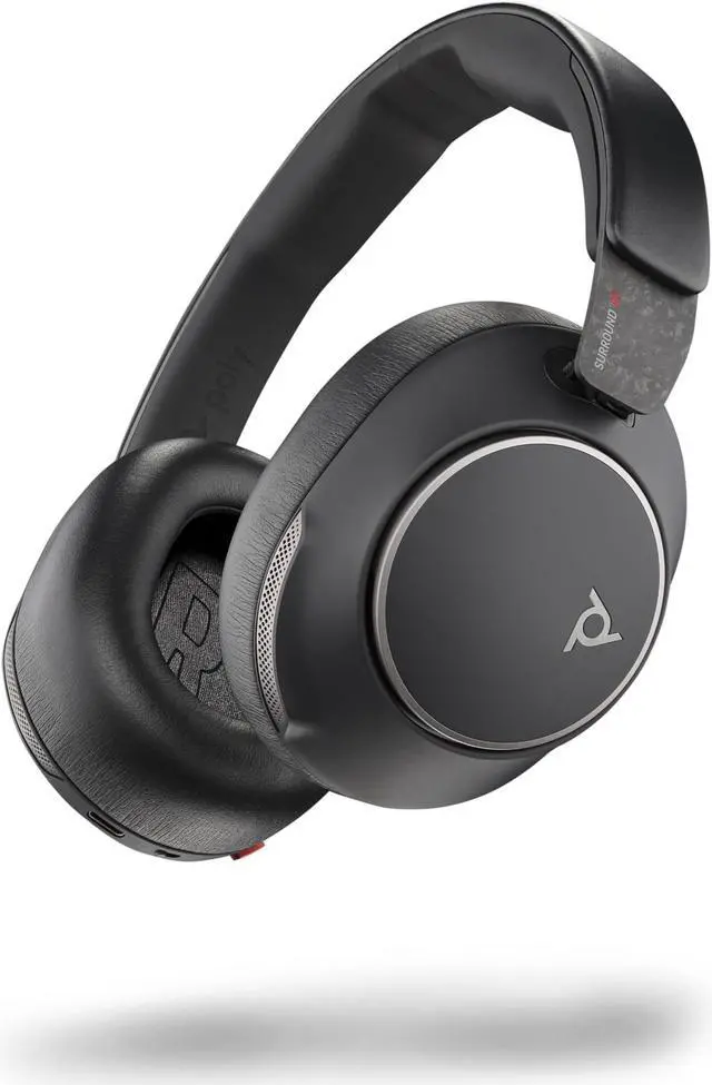 Main image of Poly Voyager Surround 80 UC Bluetooth Headset (Plantronics) - Noise-Canceling Mics for Clear Calls - Adaptive ANC - Works w/iPhone, Android, PC/Mac, Zoom, Microsoft Teams (Certified) - Exclusive