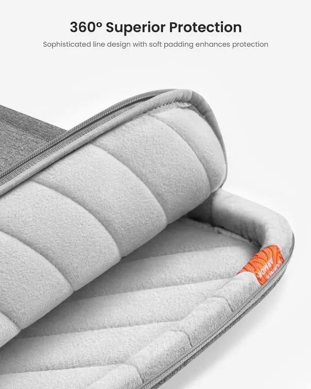 Alt view image 4 of 5 - tomtoc 360 Protective Laptop Carrying Case for 2025 13-inch MacBook Air M4/A3240 M3/A3113 M2/A2681 M1/A2337, MacBook Pro M2/A2686 M1/A2337, iPad Pro M4 & iPad Air M3, Water-Resistant Laptop Bag