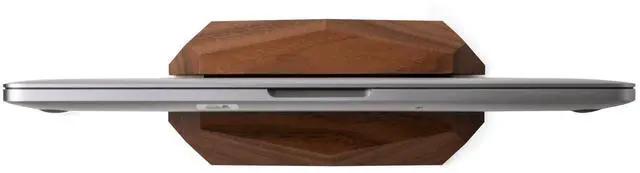 Alt view image 5 of 5 - Oakywood Vertical Laptop Stand Wood - Adjustable Wooden Dock for Desk, Compatible with All MacBook Pro, MacBook Air, iPad, Handmade Walnut Oak Wood, Computer Stand, Laptop Holder