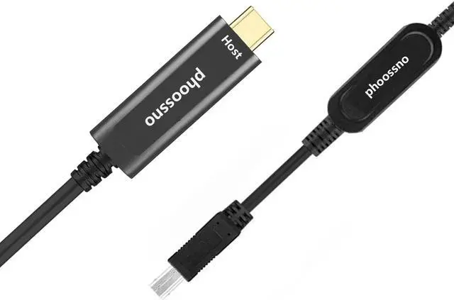 Alt view image 2 of 5 - phoossno USB Type C to B Extension Cable Active Optical USB 10Gbps 50ft 15m Backward USB2.0 and USB 1.1 Compatible with Camera Printer, Scanner, Game Controller, Meeting Room/Conference Room