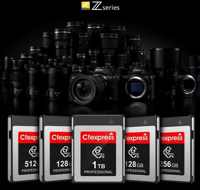 Alt view image 4 of 5 - 512GB CFexpress Type B Memory Card, Up to 1700MB/s, CF Express Card Type-B RAW 8K Video Recording Compatible with Nikon D5/D6/Z7/Z9, Canon EOS R5, Panasonic (512, GB)