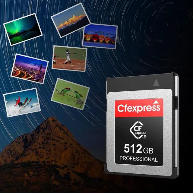 Alt view image 3 of 5 - 512GB CFexpress Type B Memory Card, Up to 1700MB/s, CF Express Card Type-B RAW 8K Video Recording Compatible with Nikon D5/D6/Z7/Z9, Canon EOS R5, Panasonic (512, GB)