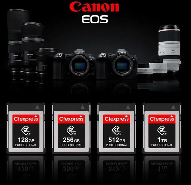 Alt view image 5 of 5 - 512GB CFexpress Type B Memory Card, Up to 1700MB/s, CF Express Card Type-B RAW 8K Video Recording Compatible with Nikon D5/D6/Z7/Z9, Canon EOS R5, Panasonic (512, GB)