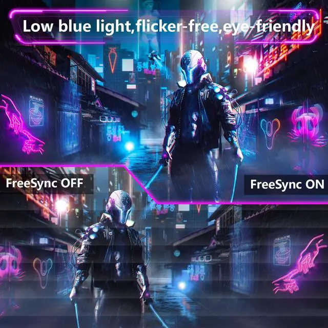 Alt view image 3 of 5 - Sealan 24 Inch Curved Gaming Monitor 180hz Full HD 1080P Frameless AMD FreeSync Eye Care DisplayPort HDMI Wall Mountable 250cd/m² Brightness 99% sRGB AMD FreeSync Flicker-Free Blue Light Filter