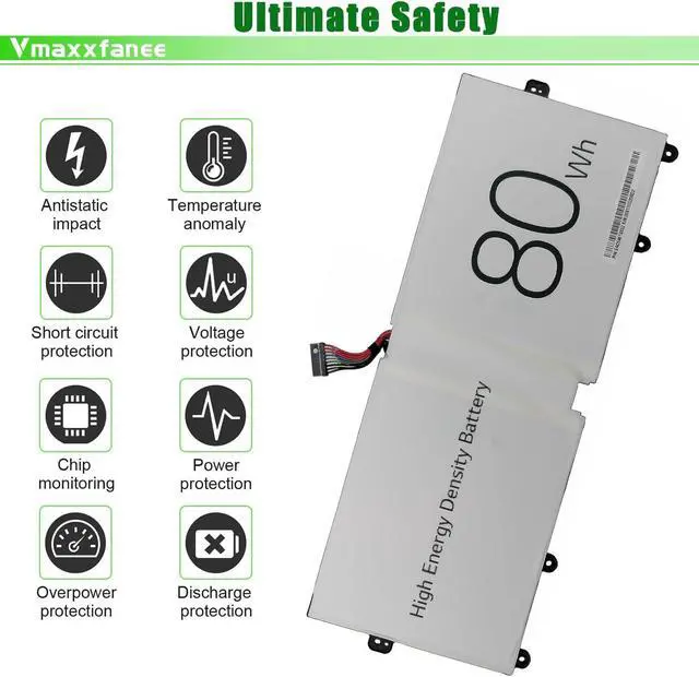 Alt view image 4 of 5 - Vmaxxfanee LBV7227E Laptop Battery Replacement for LG Gram 17Z90N 15Z90N Gram 16 2-in-1 16T90P 16Z90P 16Z90PG 16Z90PC 17Z90P 16ZD90P Series 80Wh 7.74V 10336mAh