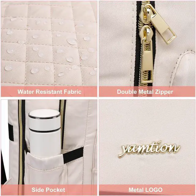 Alt view image 3 of 5 - YAMTION 17 Inch Backpack for Women and Teen Girls,School Backpack TSA Laptop Bookbag with USB for College University Students Business Office Work Travel