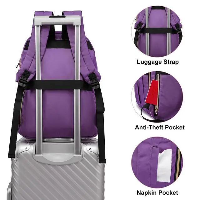 Alt view image 5 of 5 - YAMTION Backpack for Women and Teen Girls,School Backpack TSA Laptop Bookbag with USB for College University Students Business Office Work Travel