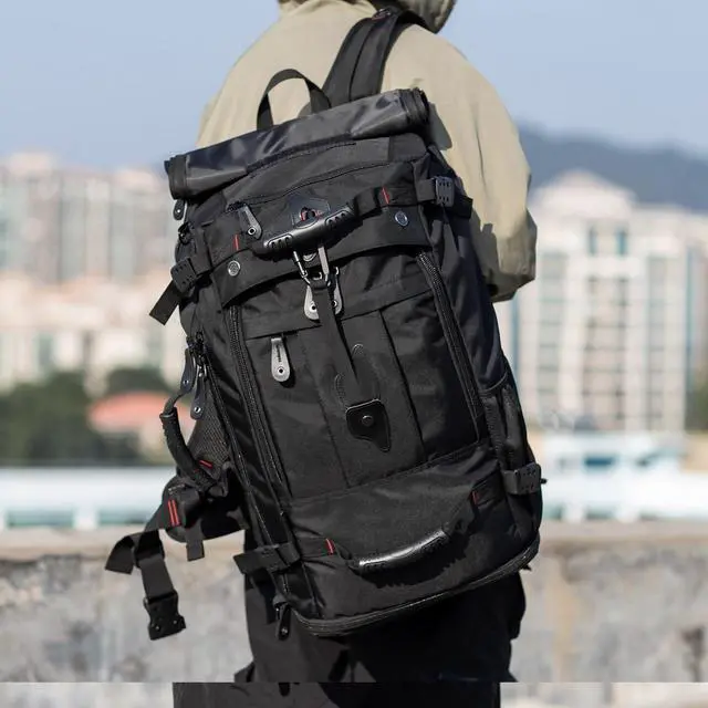 Alt view image 3 of 5 - YOUMIAN Large Capacity For Travel Hiking Sports Carry On Backpack Durable Convertible Duffle Bag Laptop airplane