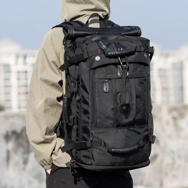 Alt view image 4 of 5 - YOUMIAN Large Capacity For Travel Hiking Sports Carry On Backpack Durable Convertible Duffle Bag Laptop airplane