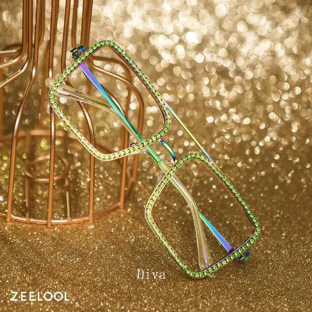 Alt view image 2 of 5 - Zeelool Diva Stylish Square Blue Light Blocking Glasses for Women ZJGM635348-04 Green