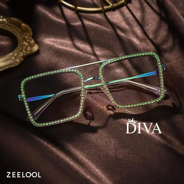 Alt view image 3 of 5 - Zeelool Diva Stylish Square Blue Light Blocking Glasses for Women ZJGM635348-04 Green