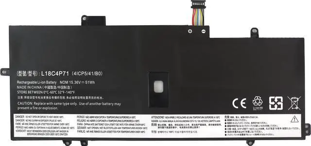 Main image of King EBOYEE 51WH L18C4P71 L18M4P72 Battery Replacement for Thinkpad X1 Carbon 7th Gen, X1 Carbon 8th Gen,ThinkPad X1 Yoga 4th/5th Gen Series 02DL005 02DL006 L18L4P71 SB10K97644 SB10K97642 15.4V
