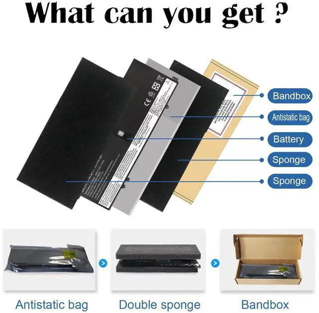 Alt view image 5 of 5 - King EBOYEE 51WH L18C4P71 L18M4P72 Battery Replacement for Thinkpad X1 Carbon 7th Gen, X1 Carbon 8th Gen,ThinkPad X1 Yoga 4th/5th Gen Series 02DL005 02DL006 L18L4P71 SB10K97644 SB10K97642 15.4V