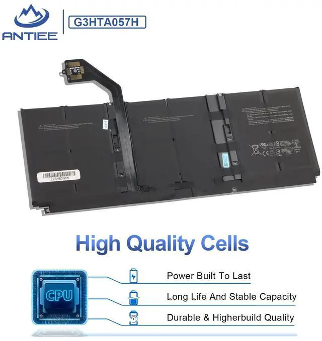 Alt view image 4 of 5 - G3HTA057H Laptop Battery Replacement for Microsoft Surface Laptop 3 13 Core i5-1035G7 Microsoft Surface Laptop 3 15inch 1867 1868 1872 1873 Series G3HTA052H DYNT02 G3HTA053H G3HTA058H 45.8Wh 6041mAh