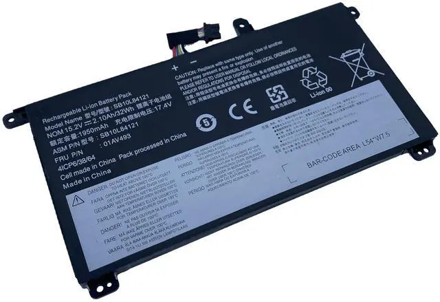 Alt view image 2 of 5 - YXKC 01AV493 SB10L84121 Laptop Battery Replacement for Lenovo ThinkPad T570 T580 P51s P52s Series Notebook 00UR891 SB10L84122 00UR892
