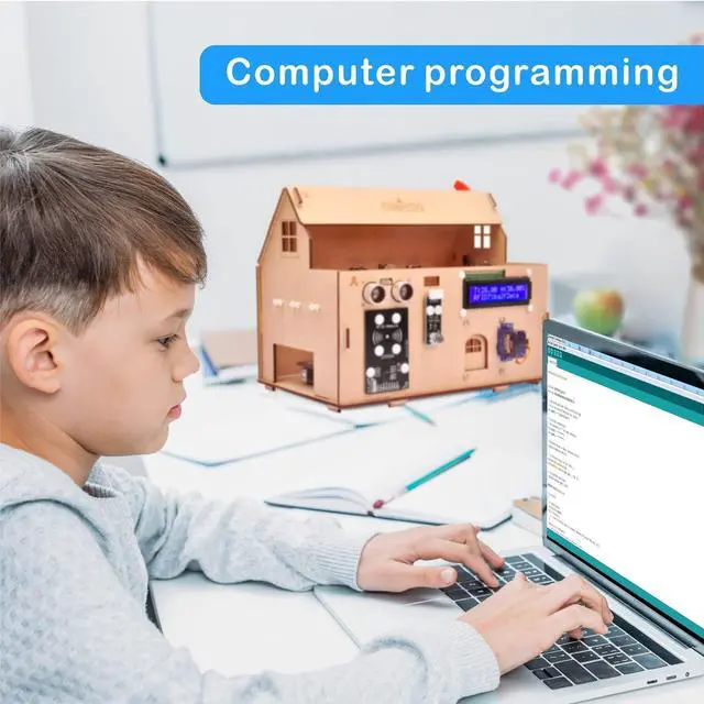 Alt view image 3 of 5 - OSOYOO Smart House IoT Starter Kit for Arduino MEGA2560,Learning STEM Electronic Engineering Coding Programming, DIY Home Automation Building Set for Teens Adults