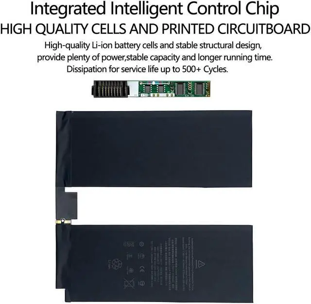 Alt view image 4 of 5 - Pinsinholy A2043 Battery Compatible with iPad Pro 12.9" 3rd Gen 2018 4th Gen 2020 A1895 A1983 A1876 A2069 A2232 A2233 A2229 A2014 with Tools Kit