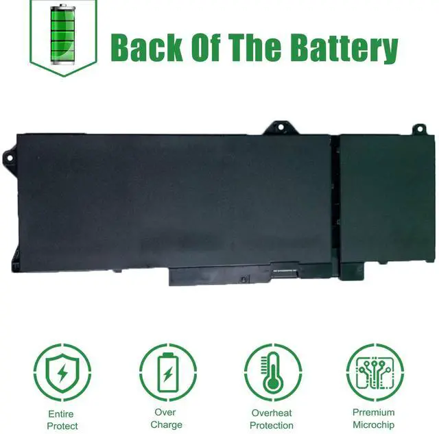 Alt view image 5 of 5 - JIAZIJIA GRT01 Laptop Battery Replacement for Dell Latitude 5421 5431 5521 5531 Precision 3470 3561 3571 3581 3591 Series Notebook 00P3TJ 0P3TJ 0R05P0 R05P0 Black 15.2V 64Wh 4000mAh