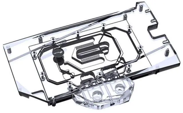 Alt view image 5 of 5 - Copper GPU Water Cooling Block GPU Waterblock Graphics Card Water Cooling Block for Asus Tuf GeForce RTX 4070 Ti 12G Gaming (5V ARGB RBW Aura Effect LED Lights GPU Block with Backplate)