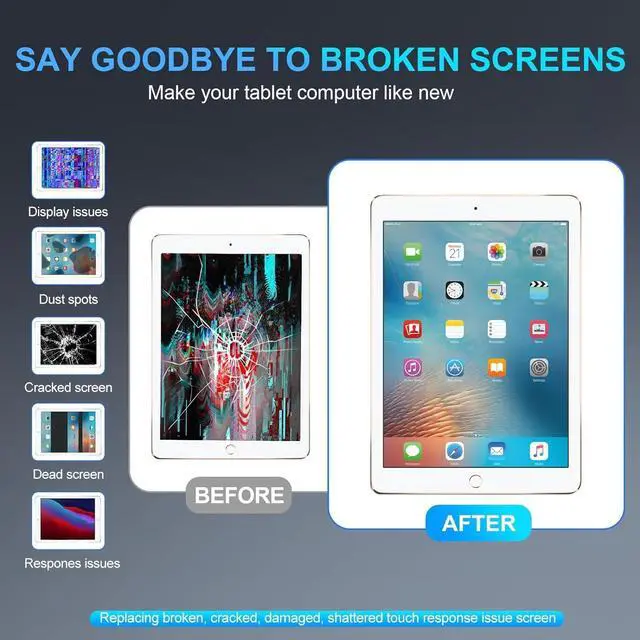 Alt view image 4 of 5 - YUSE for iPad 7th 8th 9th Gen 10.2" LCD Screen Replacement (Not Touch Screen) Display Assembly Repair Kit + Tools(Model: A2197 A2198 A2200 A2270 A2428 A2429 A2430 A2602 A2603 A2604 A2605)
