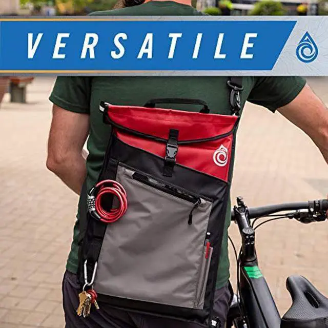 Alt view image 3 of 5 - AquaQuest Typhoon Laptop Case - 100% Waterproof, Versatile, Durable, Lightweight, Messenger Bag - Protective Padded Computer Sleeve Pouch - 13" Black