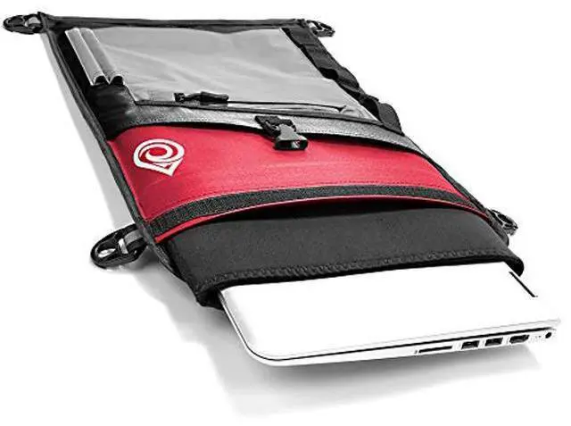 Alt view image 5 of 5 - AquaQuest Typhoon Laptop Case - 100% Waterproof, Versatile, Durable, Lightweight, Messenger Bag - Protective Padded Computer Sleeve Pouch - 13" Black