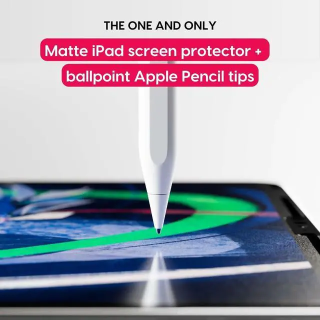 Alt view image 2 of 5 - Astropad Rock Paper Pencil 2 - Paper Screen Protector for 11" iPad Pro (Gen 1-4) or 10.9" iPad Air (Gen 4-5) + Apple Pencil Tips Replacement 2 Pack - Compatible with Apple Pencil 1st/2nd Gens
