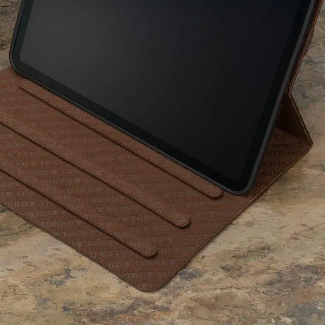 Alt view image 4 of 5 - TORRO Case Compatible with iPad Pro 11" 5th Gen (2024) - Premium Leather iPad Pro 11" 2024 Case with Stand Function & Apple Pencil Connectivity (Dark Brown)
