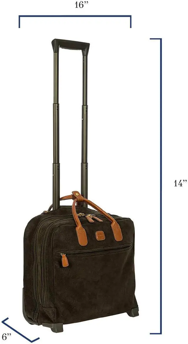 Alt view image 2 of 5 - Bric's Life Tropea Ultralight International Carry-on Laptop|tablet Pilot Case Spinner Carry-On Luggage, Olive