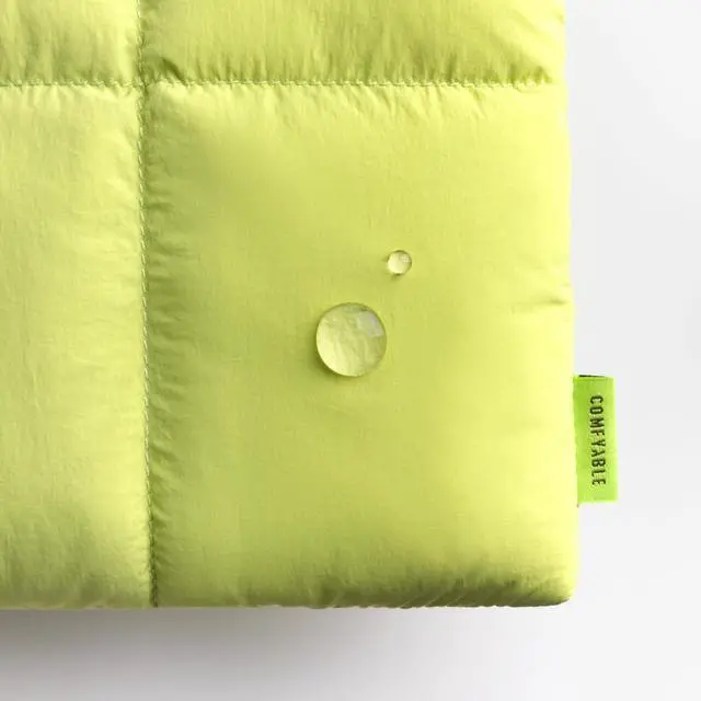 Alt view image 5 of 5 - Comfyable Puffy Tablet Sleeve Bag Compatible for 11-inch iPad Pro M4, iPad Air 11-inch M2 2024, Quilted Cute Carrying Tablet Pouch with Shoulder Strap for Women, Lime Green