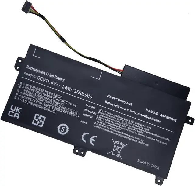 Alt view image 5 of 5 - Batterymarket AA-PBVN3AB Replacement Laptop Battery Compatible with Samsung NP370R4E NP370R5E NP450R4E NP450R5E NP510R5E 11.4V 43Wh/3780mAh