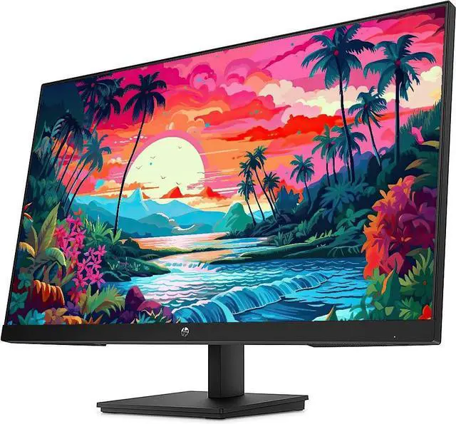Alt view image 3 of 5 - HP Newest 24" FHD Monitor - V24 inch IPS LED FHD (1920 x 1080)- AMD FreeSync - VESA, 16:9-75Hz Monitor, 4ms Grey-to-Grey Response Time, Low Blue Light, Anti-Glare, HDMI & VGA Ports, Black