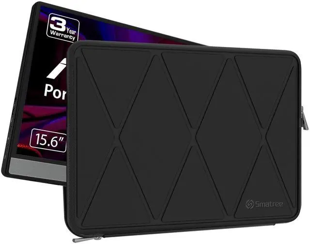 Main image of Smatree 15.6 inch Hard Laptop Carry Sleeve for Latitude 5550/5540/5530/5521/5520, Dell XPS 16 9640, SideTrak Solo Pro, Portable Monitor and Laptop Bag With Unilateral Fixing