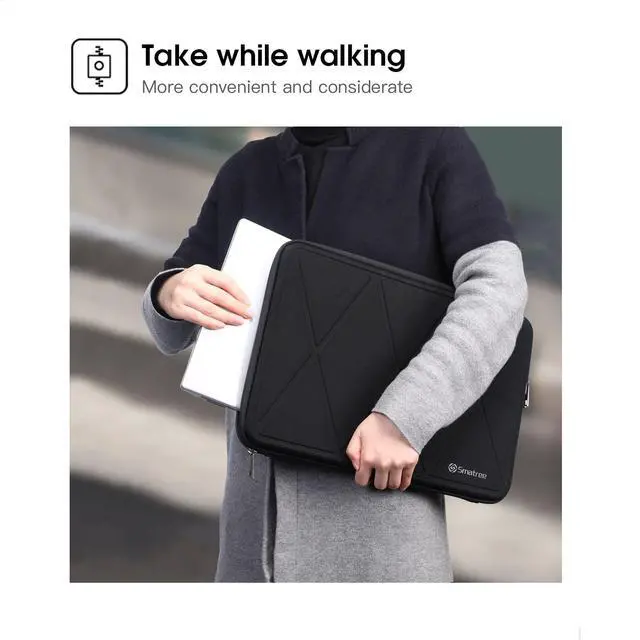 Alt view image 5 of 5 - Smatree 15.6 inch Hard Laptop Carry Sleeve for Latitude 5550/5540/5530/5521/5520, Dell XPS 16 9640, SideTrak Solo Pro, Portable Monitor and Laptop Bag With Unilateral Fixing