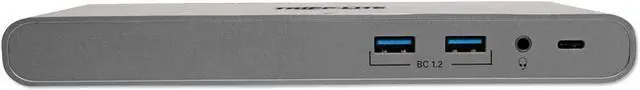Alt view image 2 of 3 - Tripp Lite USB C Docking Station w/ USB A/C Hub, HDMI, VGA, DisplayPort, Gbe, 100W PD Charging 4K@3