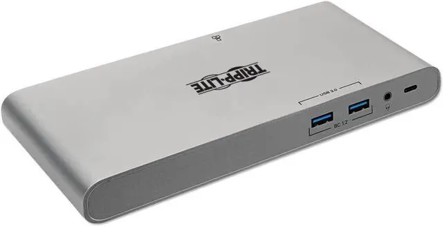 Alt view image 3 of 3 - Tripp Lite USB C Docking Station w/ USB A/C Hub, HDMI, VGA, DisplayPort, Gbe, 100W PD Charging 4K@3