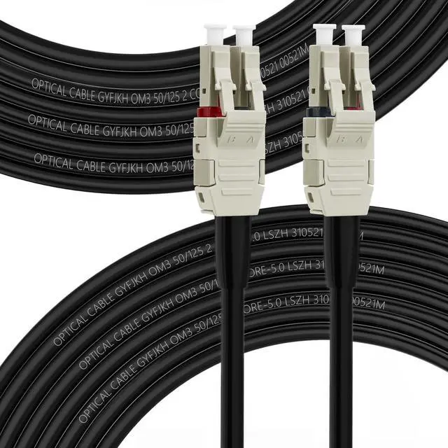 Main image of FLYPROFiber- OM3 200M/656ft Uniboot LC to LC Outdoor Armored Fiber Patch Cable, Length Options:10m-300m, 10GB/40GB Multimode Duplex 50/125um Fiber Optic Cable Cord LSZH OD-5mm