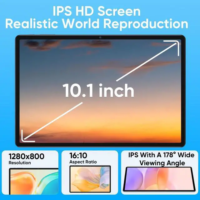 Alt view image 2 of 5 - N-one Android 13 Tablet, 10.1 Inch Android 13 Tablets, 8G 128G Quad Core & 1TB Expand Kids Tablet, Dual Camera WiFi6 GPS Bluetooth 6000mAh and Widevine L1 for Gaming