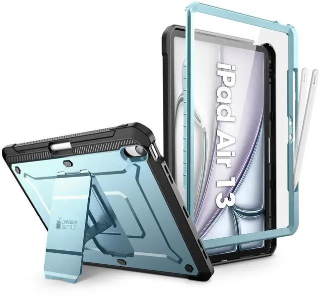 Main image of SUPCASE for iPad Air 13 Inch Case M2 2024 with Pencil Holder (Unicorn Beetle Pro), [Built-in Screen Protector & Stand] [Military-Grade Protection] Full-Body Rugged Cover for iPad Air 13 Inch M2,Arctic